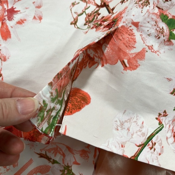 DENNIS BASSO Multi Pink/Green Floral Spring Coquette Career Boho Trench Coat 1X - Picture 11 of 16